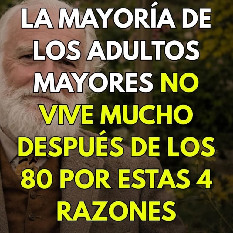 Cinco errores mortales que los adultos mayores cometen a diario y acortan su esperanza de vida.