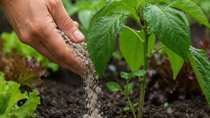Mucha gente pone esta adición natural al suelo después de la lluvia: dicen que las plantas se fortalecen mucho más rápido