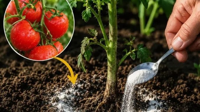 Muchos ahora ponen esto alrededor de las raíces del tomate y dicen que los frutos crecen mucho más