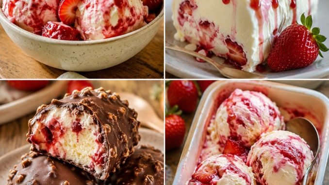 HELADO DE FRESA con sólo un par de ingredientes…