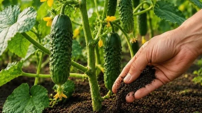 Los pepinos darán a luz por mucho más tiempo si haces esto alrededor de sus raíces ahora