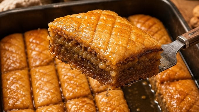 Pastel de baklava – sin corteza y más jugoso que el real! Receta original de Argelia…
