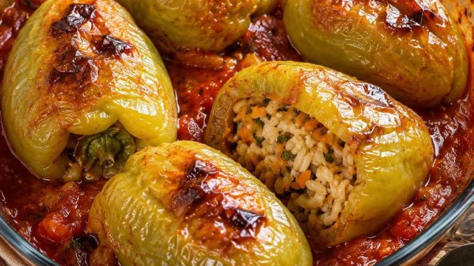 ¡PIMIENTOS MAGROS RELLENOS QUE OLEN A HOGAR – suaves, jugosos y llenos de sabor!