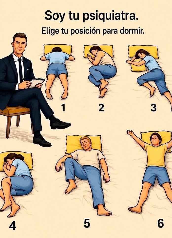 😴 Elige una postura para dormir… ¿Qué dice sobre tu personalidad?
