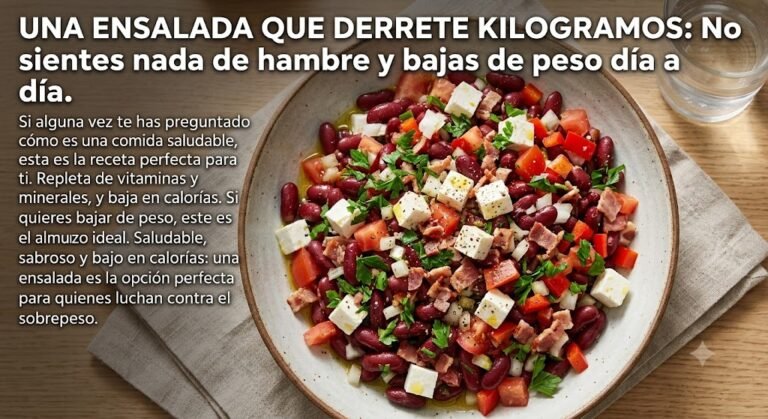 UNA ENSALADA QUE DERRETE KILOGRAMOS: No sientes nada de hambre y bajas de peso día a día.